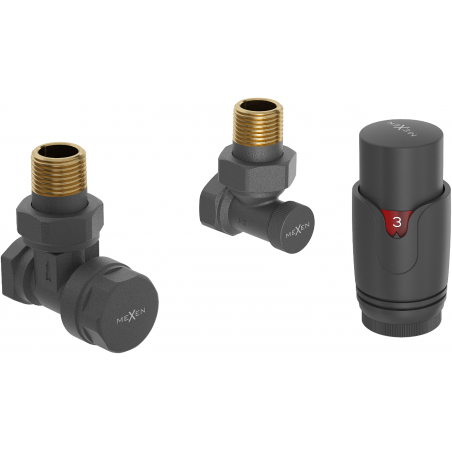 Mexen G00 Thermostatic Set Angled, Anthracite - W901-900-66