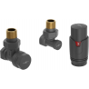Mexen G00 angled thermostatic set, anthracite - W901-900-66