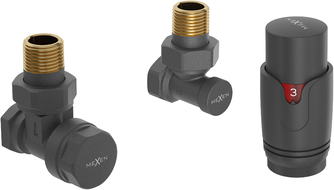 Mexen G00 angled thermostatic set, anthracite - W901-900-66
