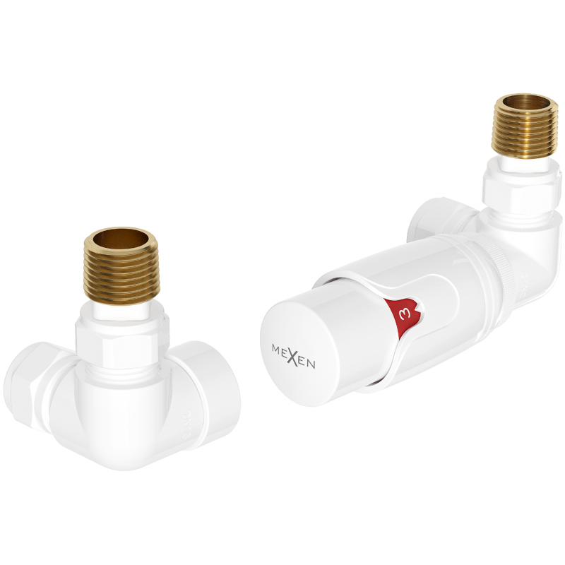 Mexen G00 axial thermostatic set, white - W903-900-20