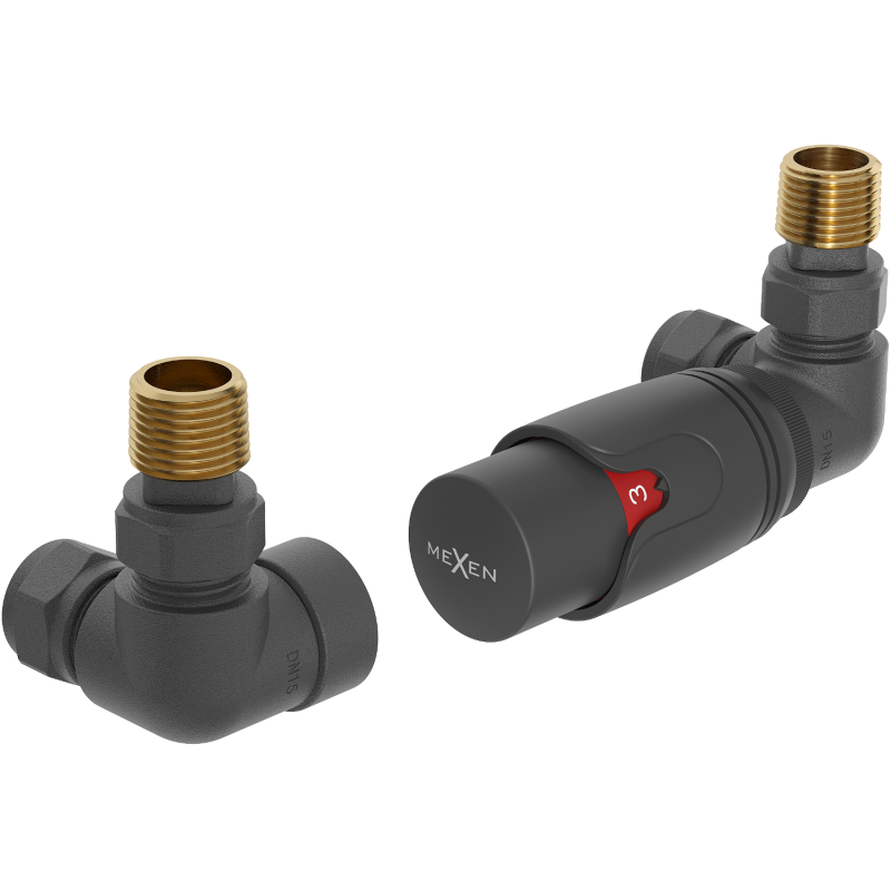 Mexen G00 axial thermostatic set, anthracite - W903-900-66