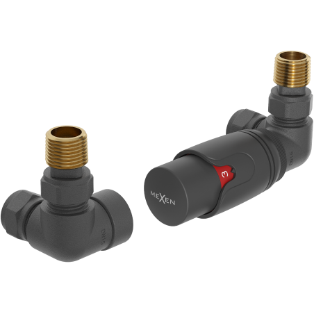 Mexen G00 axial thermostatic set, anthracite - W903-900-66