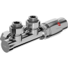 Mexen G00 angled thermostatic set, Duplex, DN50, chrome - W907-900-01