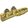 Mexen G00 angled thermostatic set, Duplex, DN50, gold - W907-900-50