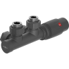Mexen G00 angled thermostatic set, Duplex, DN50, anthracite - W907-900-66