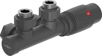 Mexen G00 thermostatic set angled, Duplex, DN50, anthracite - W907-900-66