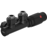 Mexen G00 thermostatic elbow set, Duplex, DN50, black - W907-900-70