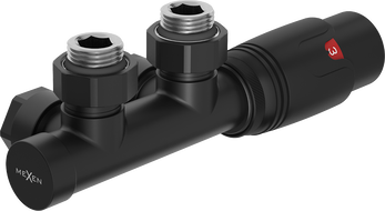 Mexen G00 thermostatic elbow set, Duplex, DN50, black - W907-900-70
