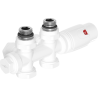 Mexen G00 angled/straight thermostatic set, Duplex, DN50, white - W908-900-20