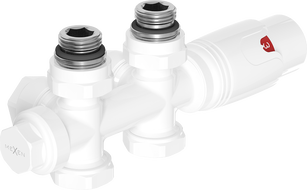 Mexen G00 angled/straight thermostatic set, Duplex, DN50, white - W908-900-20