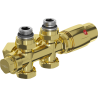 Mexen G00 Thermostatic Set, angled/straight, Duplex, DN50, gold - W908-900-50