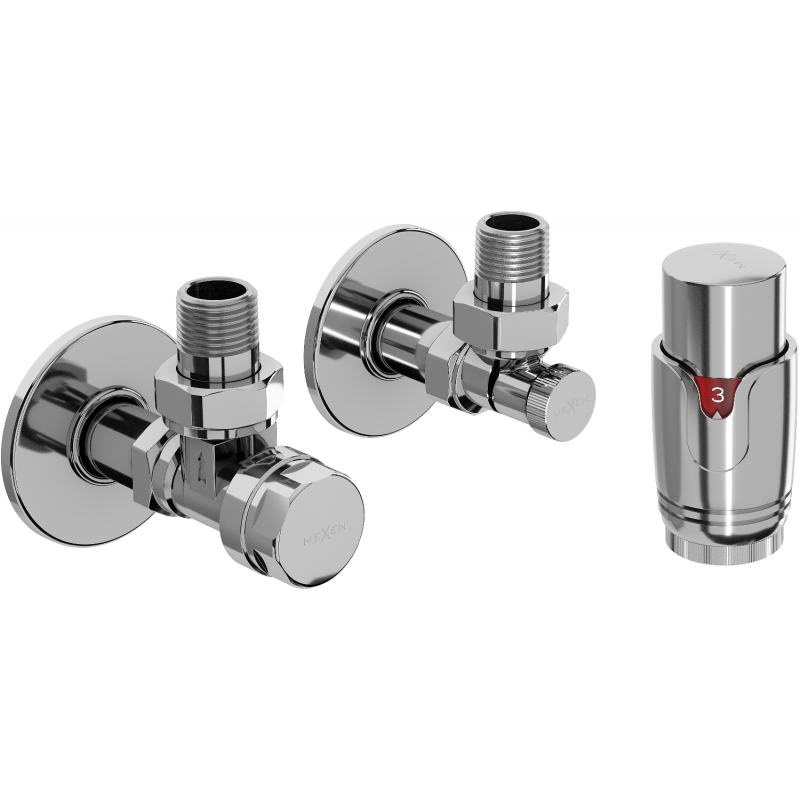 Mexen G00 thermostatic angle set with cover R, chrome - W901-900-904-01