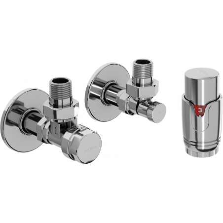 Mexen G00 thermostatic angle set with cover R, chrome - W901-900-904-01