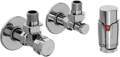 Mexen G00 thermostatic angle set with cover R, chrome - W901-900-904-01