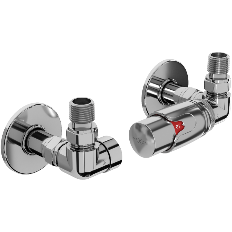 Mexen G00 axial thermostatic set with R cover, chrome - W903-900-904-01