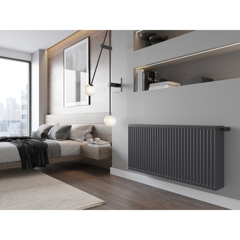 Mexen CC33 plate radiator 300 x 800 mm, central bottom connection, 1067 W, anthracite - W6C33-030-080-66