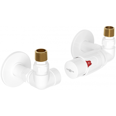 Mexen G00 axial thermostatic set with cover R, white - W903-900-904-20
