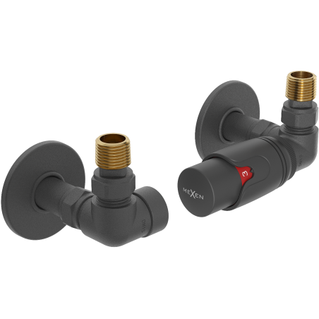 Mexen G00 axial thermostatic set with R cover, anthracite - W903-900-904-66