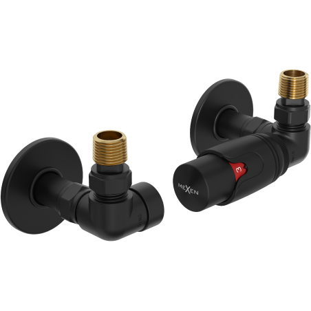 Mexen G00 axial thermostatic set with R cover, black - W903-900-904-70