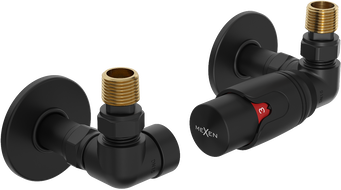 Mexen G00 axial thermostatic set with R cover, black - W903-900-904-70