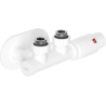 Mexen G00 angled thermostatic set with R cover, Duplex, DN50, white - W907-900-905-20