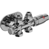 Mexen G00 angled/straight thermostatic set with R rosette, Duplex, DN50, chrome - W908-900-905-01