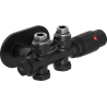 Mexen G00 angled/straight thermostat set with R cover, Duplex, DN50, black - W908-900-905-70