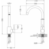 Mexen Foggia Kitchen Tap, Brushed Gold - 671800-50