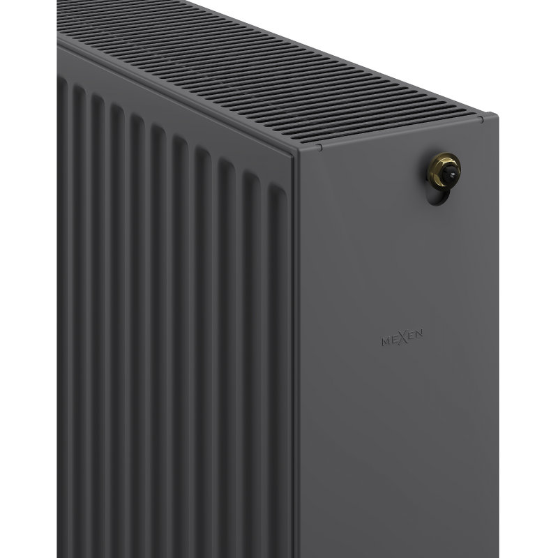 Mexen CC33 flat radiator 500 x 2600 mm, central bottom connection, 5255 W, anthracite - W6C33-050-260-66