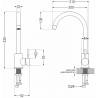 Mexen Foggia kitchen mixer tap, Black - 671800-70
