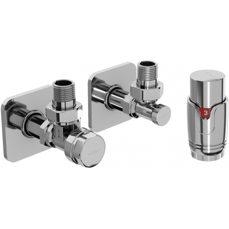 Mexen G00 Angle Thermostatic Set with Cover S, Chrome - W901-900-909-01