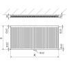 Mexen CC11 panel radiator 900 x 1400 mm, bottom middle connection, 1783 W, black - W6C11-090-140-70
