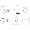 Mexen G00 angled thermostatic set with S shrouds, anthracite - W901-900-909-66