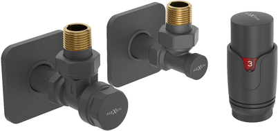 Mexen G00 angled thermostatic set with S shrouds, anthracite - W901-900-909-66