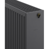 Mexen CC33 Plate Radiator 600 x 2600 mm, Central Bottom Connection, 6070 W, Anthracite - W6C33-060-260-66