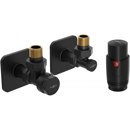 Mexen G00 angled thermostatic set with masking S, black - W901-900-909-70