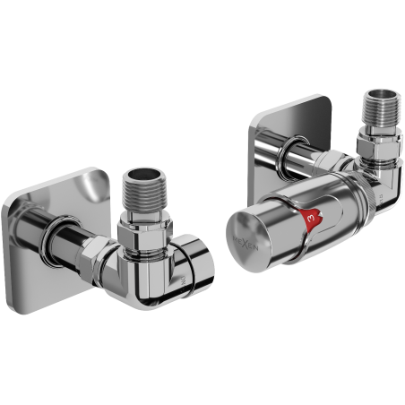 Mexen G00 axial thermostat set with cover S, chrome - W903-900-909-01