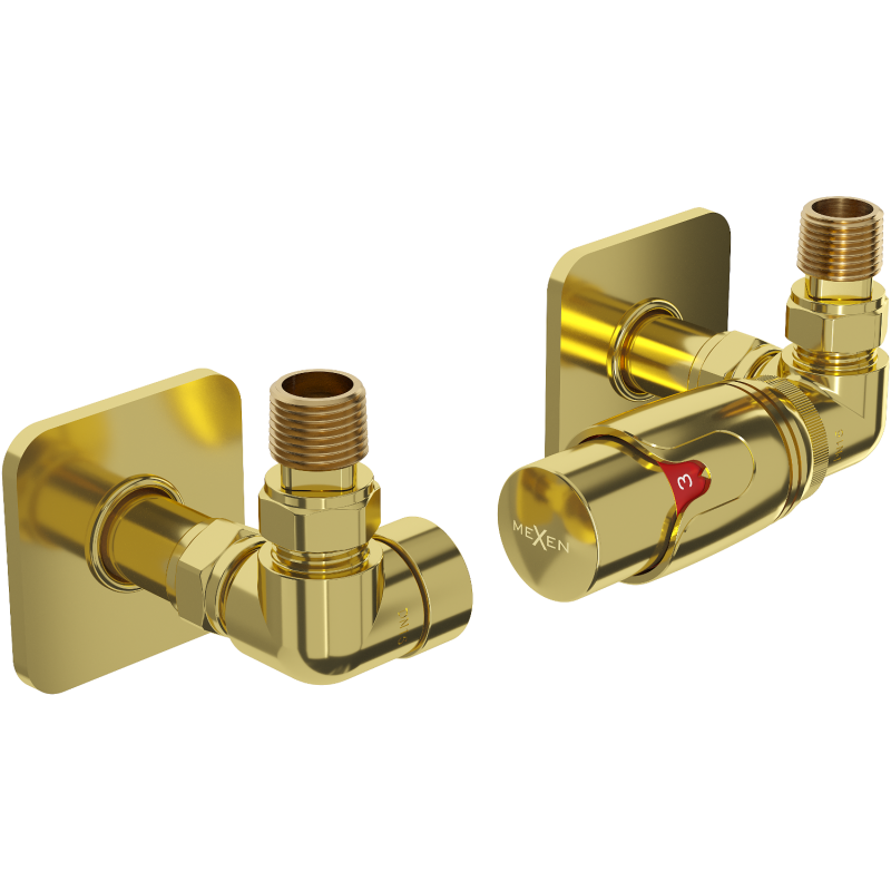 Mexen G00 axial thermostatic set with cover S, gold - W903-900-909-50