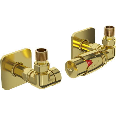 Mexen G00 axial thermostatic set with cover S, gold - W903-900-909-50