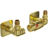 Mexen G00 axial thermostatic set with S cover, gold - W903-900-909-50