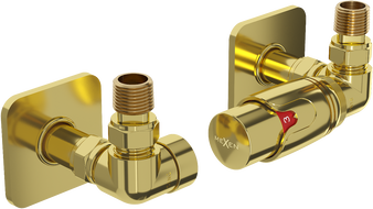 Mexen G00 axial thermostatic set with S cover, gold - W903-900-909-50