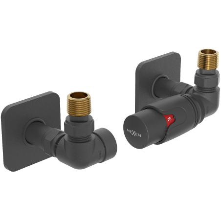 Mexen G00 axial thermostat set with S cover, anthracite - W903-900-909-66