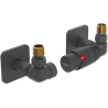 Mexen G00 axial thermostatic set with S cover, anthracite - W903-900-909-66