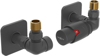 Mexen G00 axial thermostat set with S cover, anthracite - W903-900-909-66