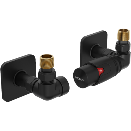 Mexen G00 axial thermostatic set with S cover, black - W903-900-909-70