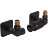 Mexen G00 axial thermostat set with S cover, black - W903-900-909-70