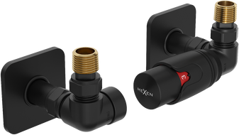 Mexen G00 axial thermostat set with S cover, black - W903-900-909-70