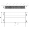 Mexen Line CCL33 panel radiator 300 x 1200 mm, lower center connection, 1488 W, white - W6C33L-030-120-00