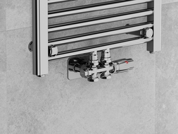 Mexen G00 angular/straight thermostatic set with S mask, Duplex, DN50, chrome - W908-900-910-01