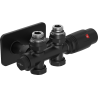 Mexen G00 thermostatic set angle/straight with S masking, Duplex, DN50, black - W908-900-910-70
